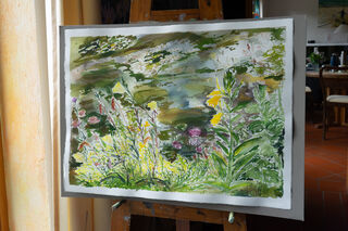 Picture "Evening primrose by the pond" (2023)