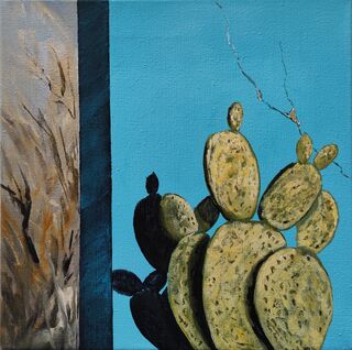 Picture "cactus with turquoise wall" (2009)