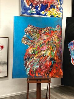Picture "Lion with blue" (2022)