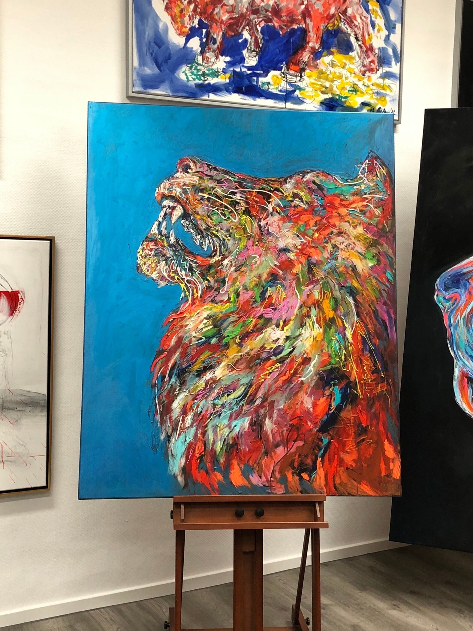 Picture "Lion with blue" (2022)