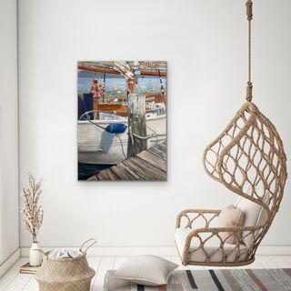 Picture "Sailing boat in Flensburg harbor - work no. 200901" (2020)