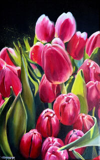 Bild "Tulpen | Red Tulips  (Werk-Nr. 230301)" (2023)