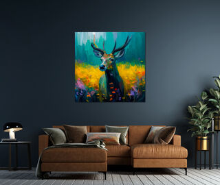 Picture "Roebuck in summer meadow" (2023)