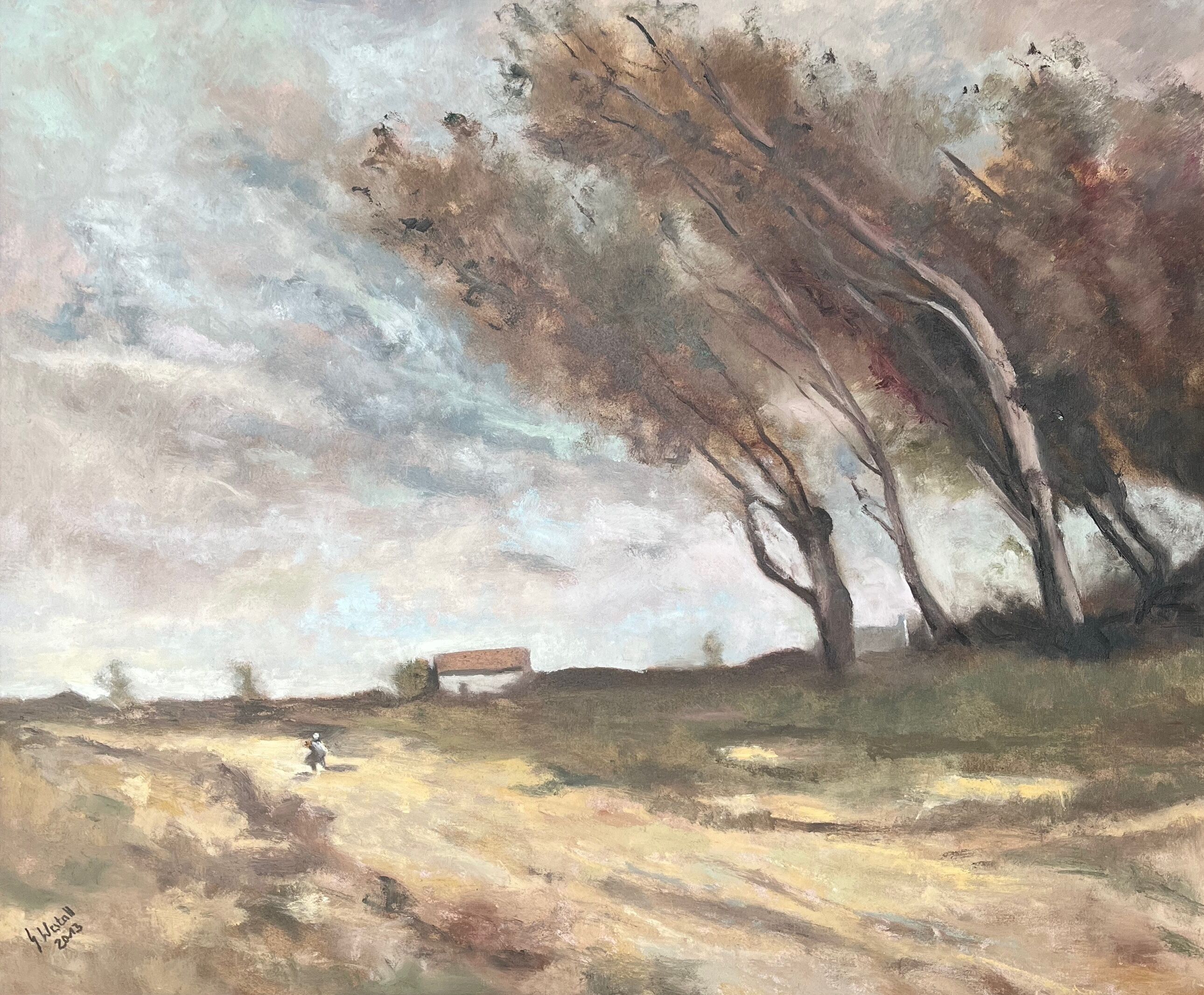 Picture "Le Coup de Vent" after Jean-Baptiste-Camille Corot." (2024)
