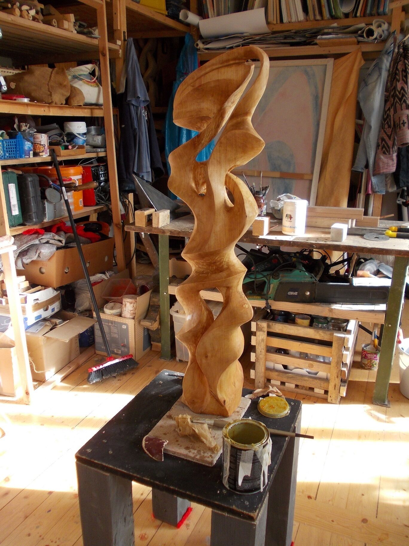 Sculpture "Conversation with the birch tree" (2017)
