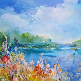 Bild "Flowery lake" (2023)