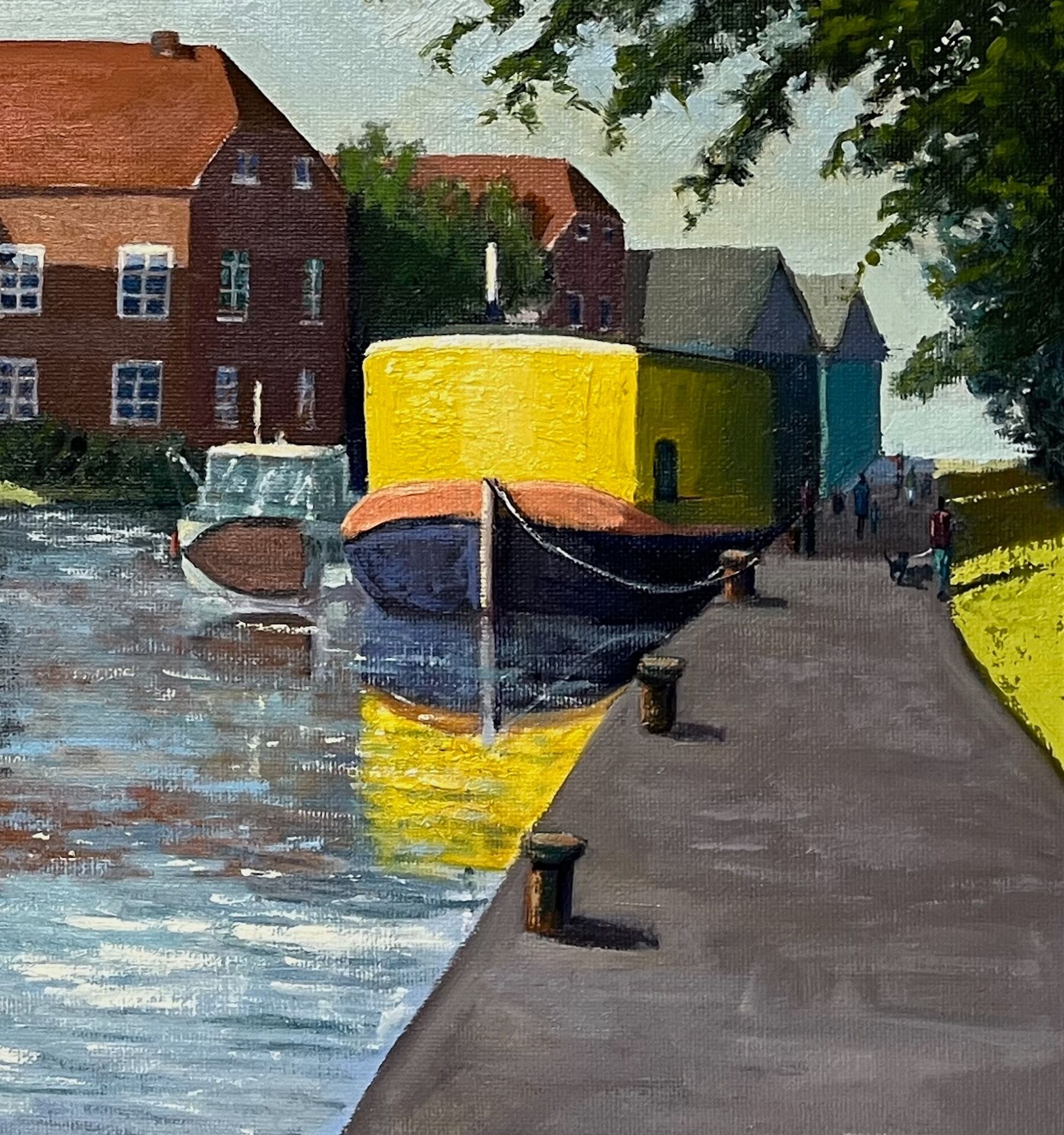 Picture "Yellow houseboat in Emden" (2017)