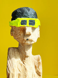 Skulptur "Schwimmer mit Brille" (2023)