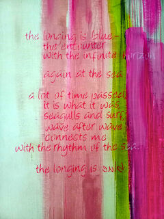 Picture "The bather XII - the longing is blue" (2024)