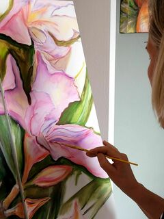 Bild "Oleander III Diptychon" (2025)