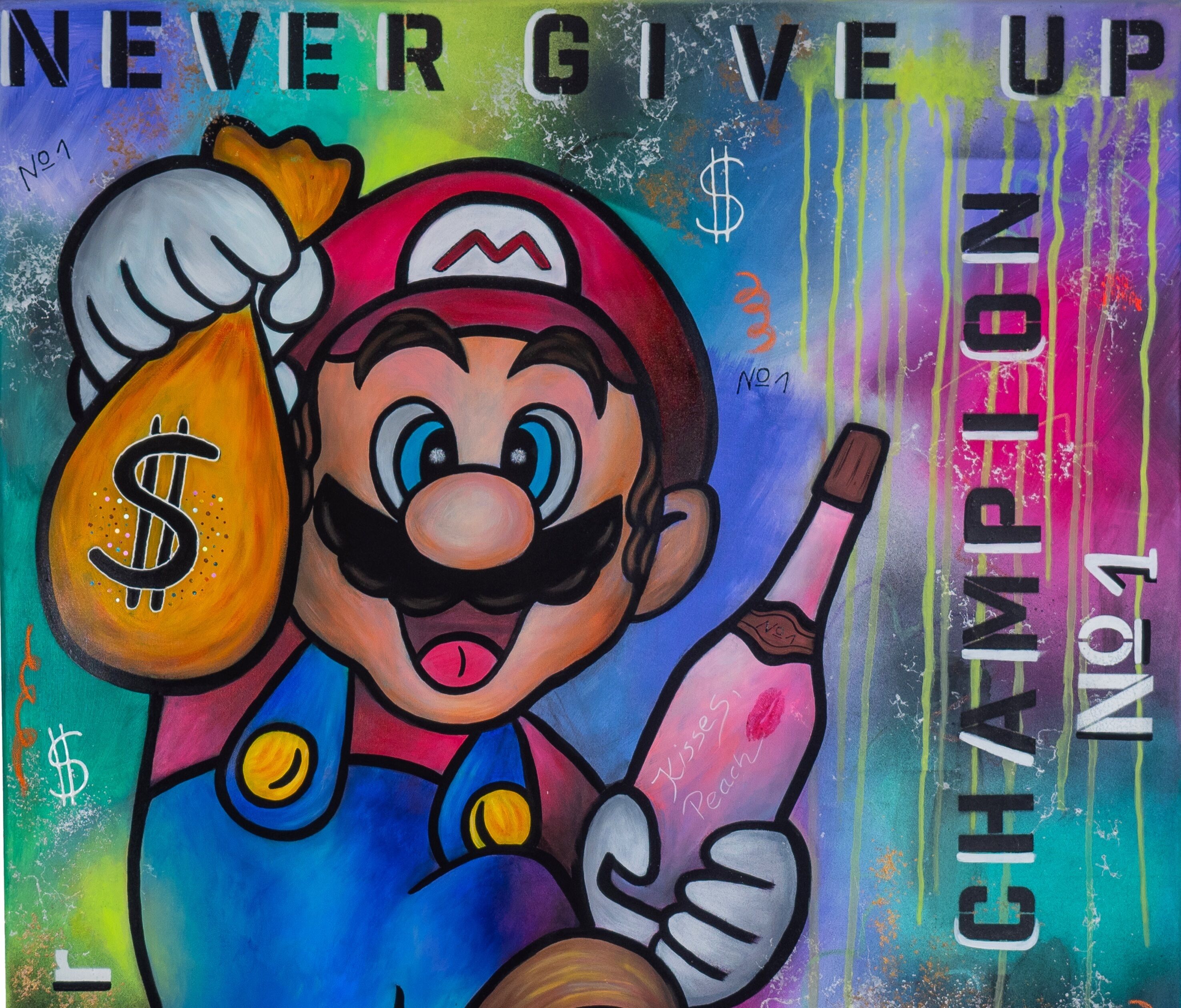 Bild "Super Mario  - Never give up" (2023)