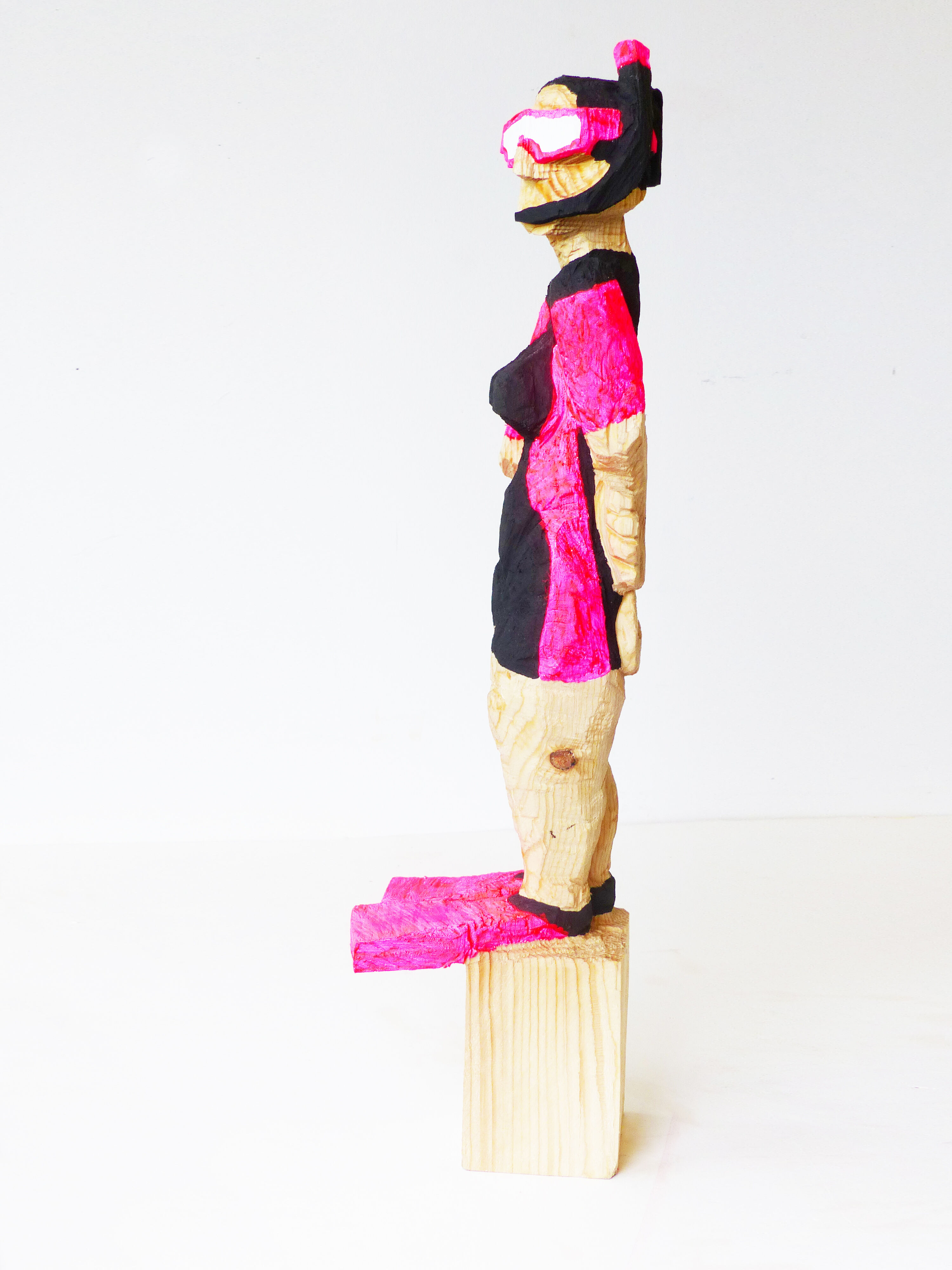 Sculpture "Snorkeler, Neon Pink" (2022)