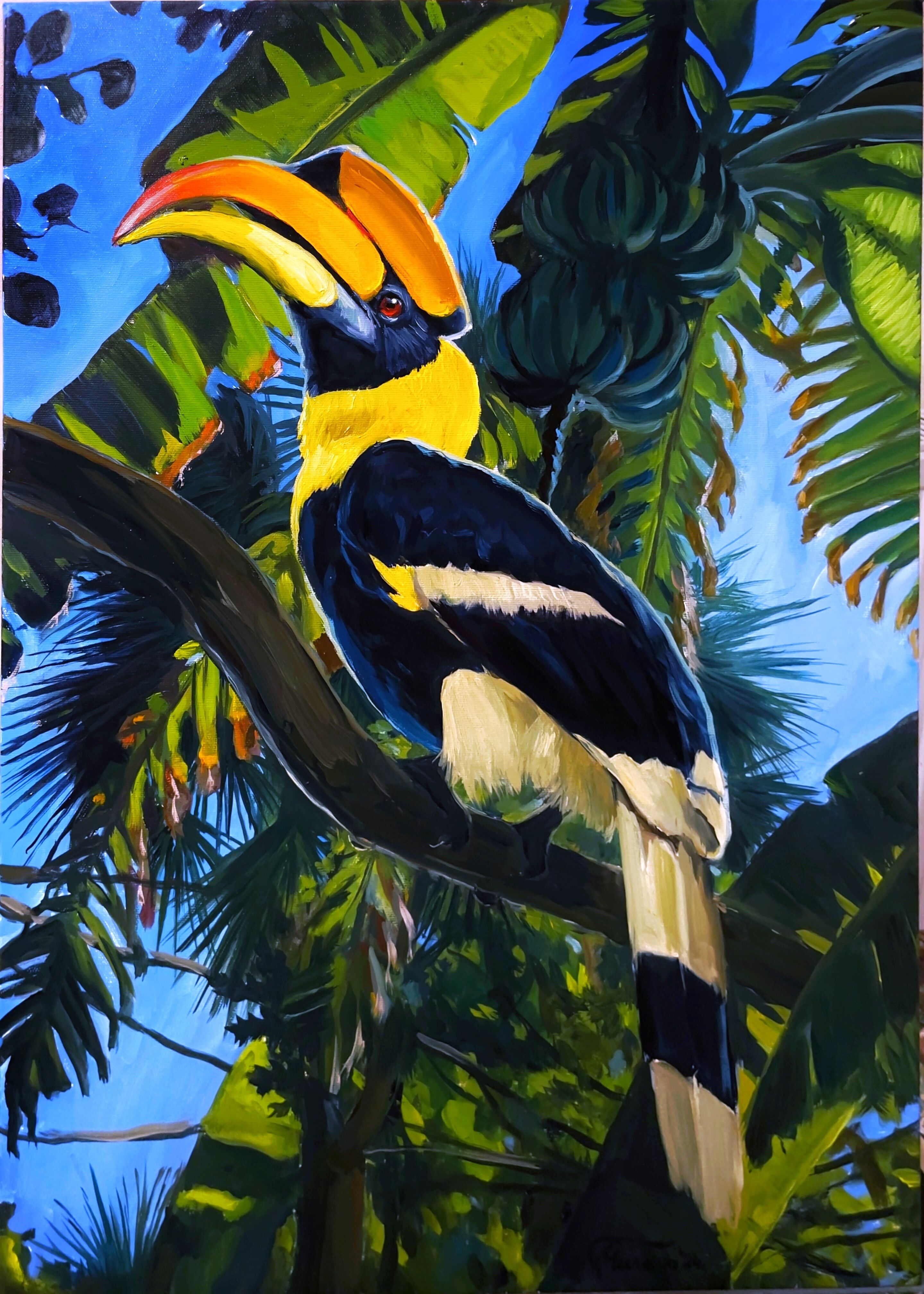 Bild "Verdant Whisper: Soliloquy of the Hornbill" (2024)