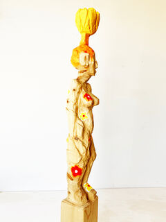 Skulptur "Akt mit gelber Tulpe" (2020)