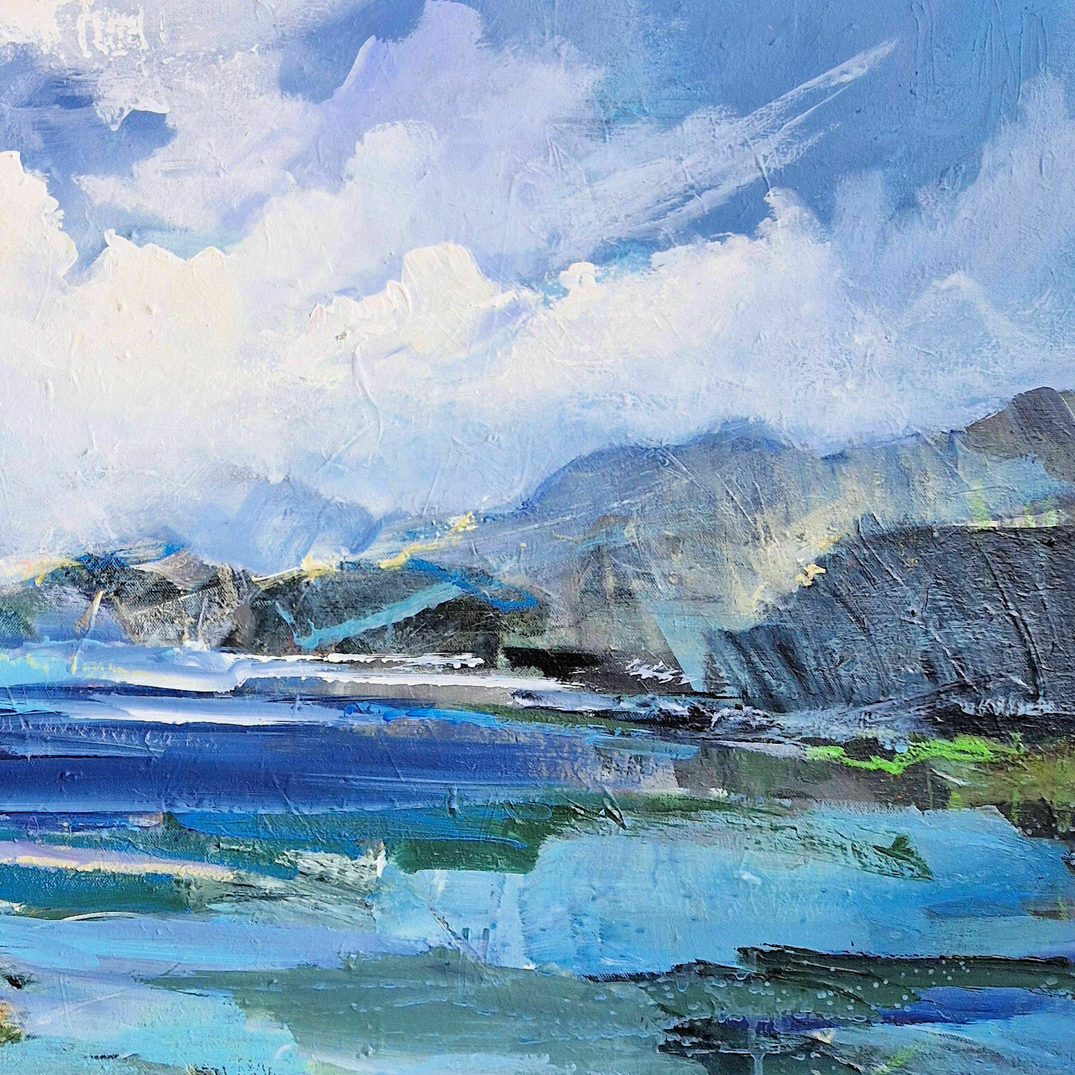 Bild "A lake in the mountains" (2024)