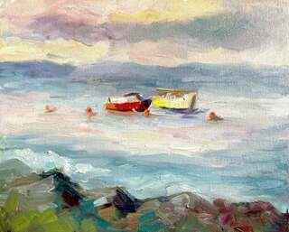 Picture "Evening atmosphere at Lake Constance" (2022)