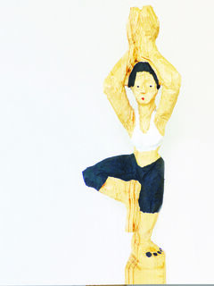 Skulptur "Yoga, Der Baum II (Vrikshasana)" (2022)