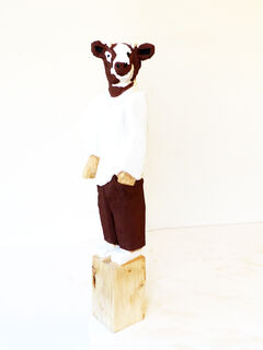 Sculpture "Human animal bull" (2022)