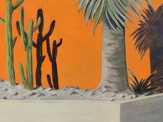 Picture "pool with orange wall" (2024)