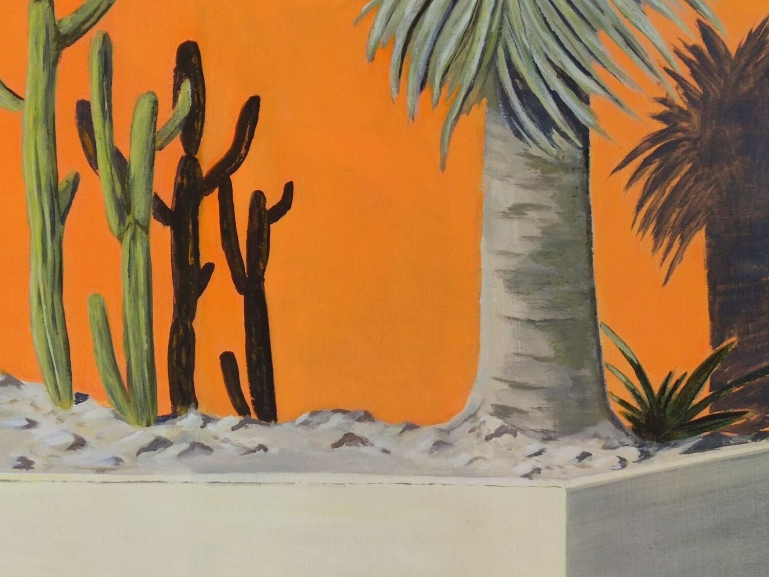 Picture "pool with orange wall" (2024)
