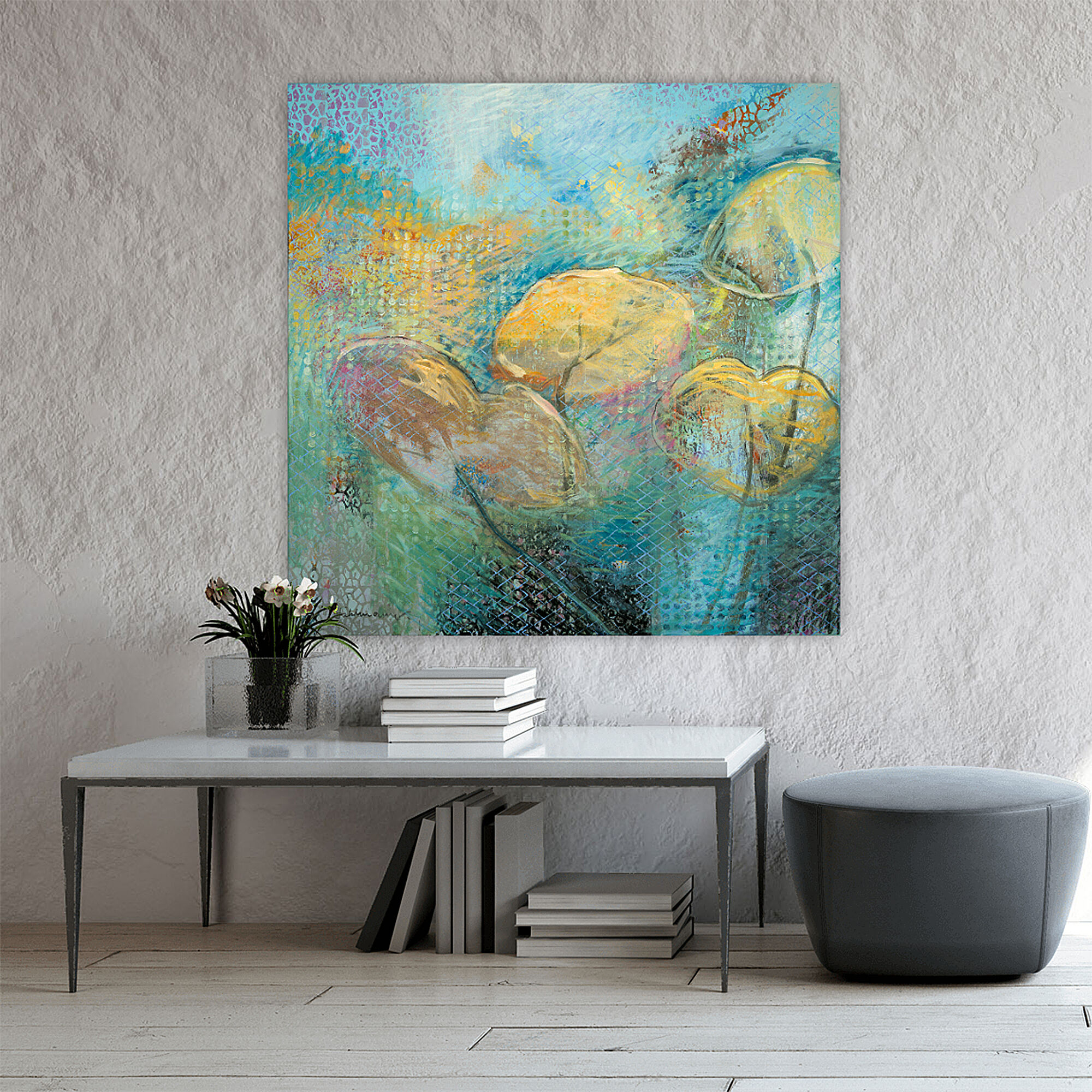 Bild "Water Lilies, Nr. 1, Seerosen" (2020)