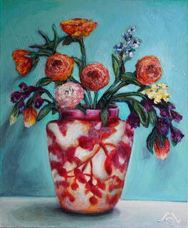 Picture "Ranunculus in overlay vase" (2008)