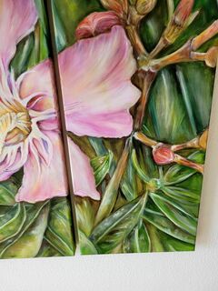 Bild "Oleander #2 Diptychon" (2023)