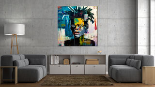 Bild "Jean-Michel Basquiat im Stil von Jean-Michel Basquiat" (2023)