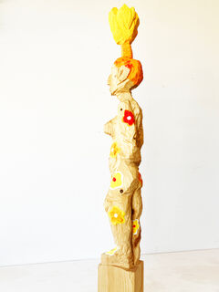 Sculpture "Nude with yellow tulip" (2020)