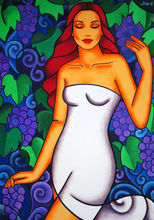 Picture "Original painting - Zodiac Virgo - mural woman" (2022)