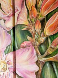 Bild "Oleander II Diptychon" (2023)