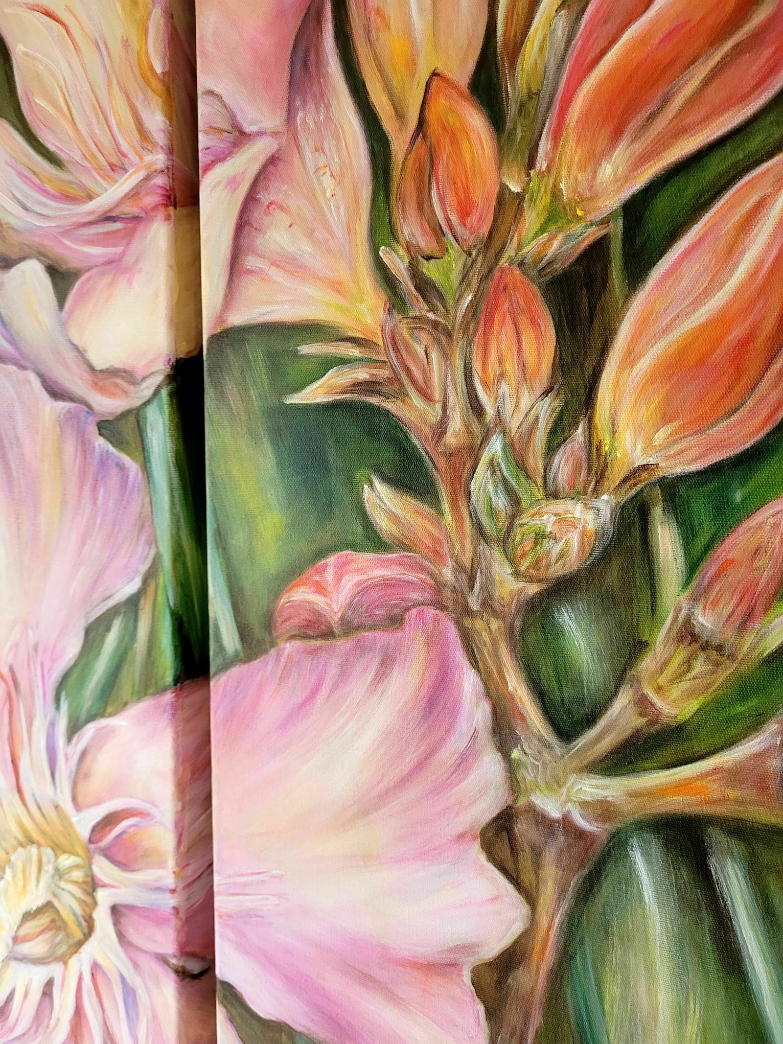 Bild "Oleander #2 Diptychon" (2023)