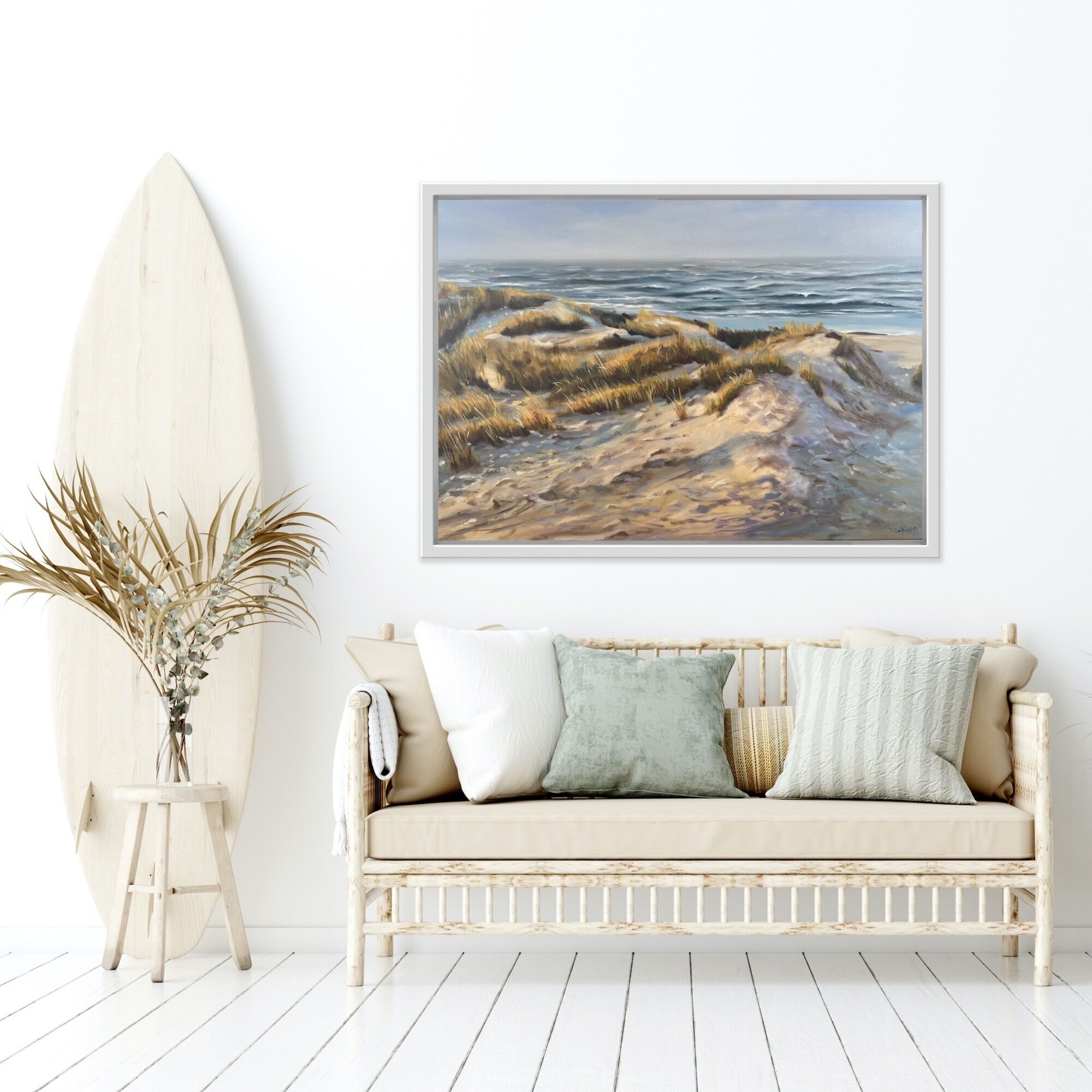 Picture "Dunes and sea on Sylt (work no. 220501)" (2022)