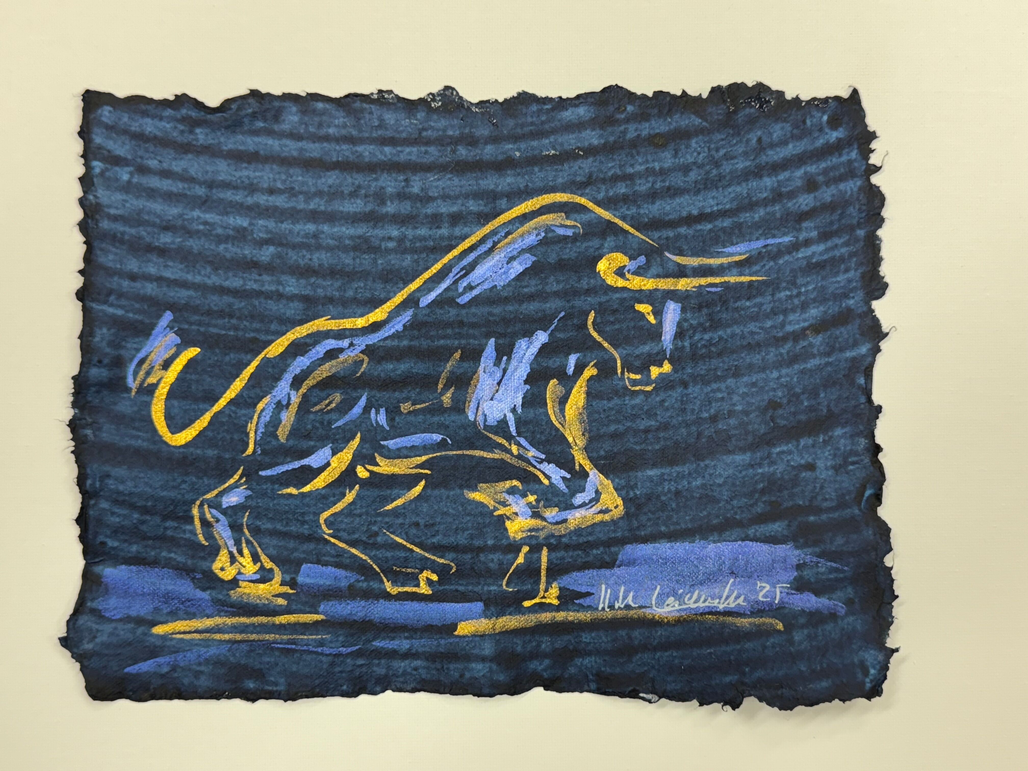Picture "Bull in gold" (2025)