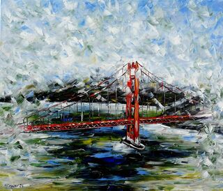 Bild "Golden Gate Bridge im Nebel" (2024)